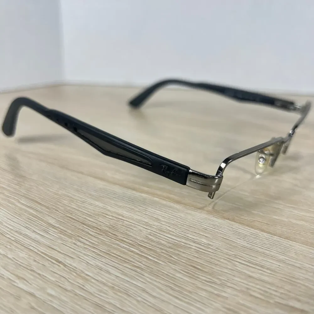 Ray-Ban RB6264 2502 Eyeglasses Half Rim FRAMES ONLY 51-18-135 Black Silver